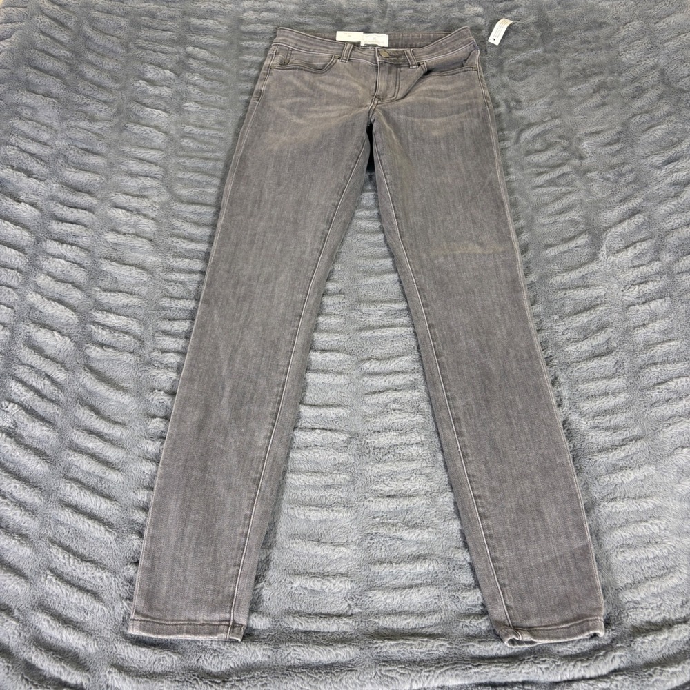 Caslon Womens Skinny Jeans Gray Stretch Denim Size 26 Faded Wash AT702